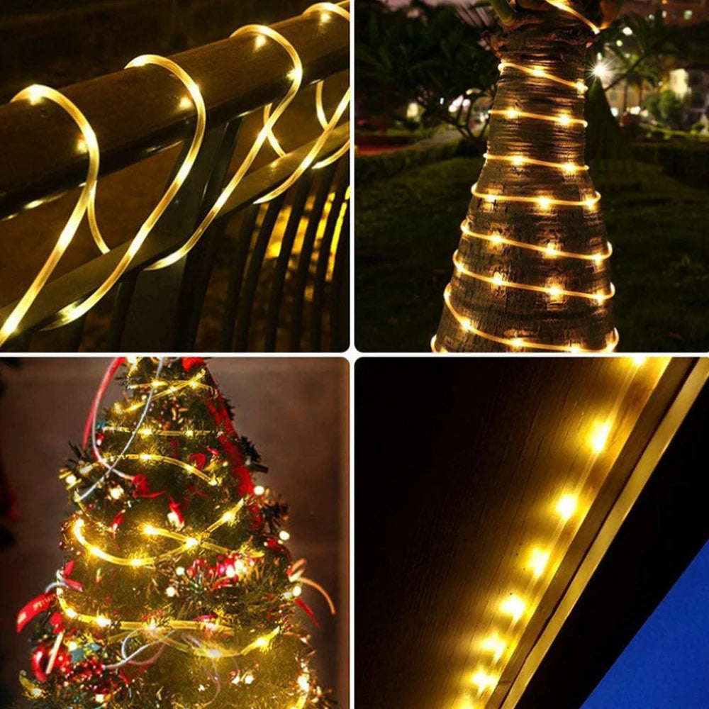 110V 220V Rainbow LED Round 2 Wire Srtip Light 30 36LED Yellow Red Blue Warm Outdoor Waterproof Christmas Party Decor EU US Plug.