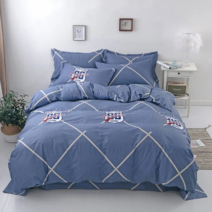 3PC 100% Cotton Duvet Cover Set Striped Printing 1PC Duvet Cover 2PC Pillowcase Cotton Soft Skin Friendly Bedding