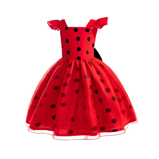 Mädchen Little Beetle Flying Sleeve Cosplay Prinzessin Kleid Geburtstag Halloween Party Kleidung Kinder Marinette Performance Kostüme
