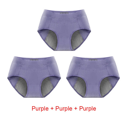 3PCS Cotton Menstrual Panties Leak Proof Breathable Sexys Panties Woman Women Girls Physiological Pants Women's Intimates M-XL