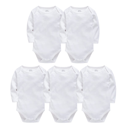 Kavkas 3 Stück 5 Stück 7-teiliger Baby-Body für Jungen, 0–24 Monate, 100 % Baumwolle, volle Ärmel, Herbst-Kleidung für Neugeborene.