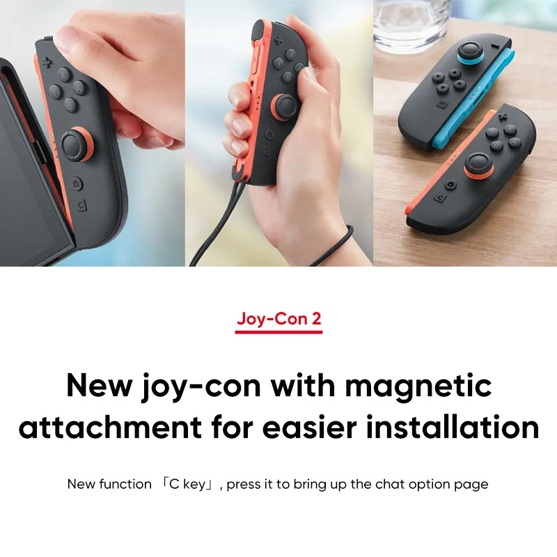 New Nintendo Switch 2 World Premiere 7.9'' Screen Joy‑Con Handle Enhanced Audio Adjustable Console Includes Mario Kart World.