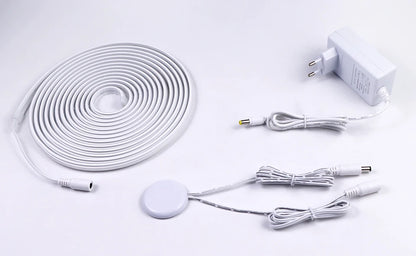 Neon Cob Self-adhesive LED Strip Touch Sensor Light AC110/220V TO DC 24V Silicone Tube Dimmable Neon Tape for Under Cabinet Lamp.