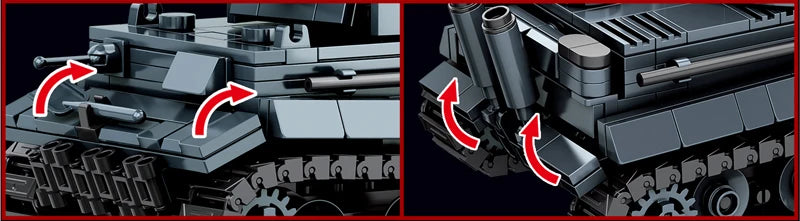 World War 2 WW2 Army Military Soldiers Armor Halftrack Main Station Tank Building Blocks Bricks Model DIY Assembly Toys For Kids.