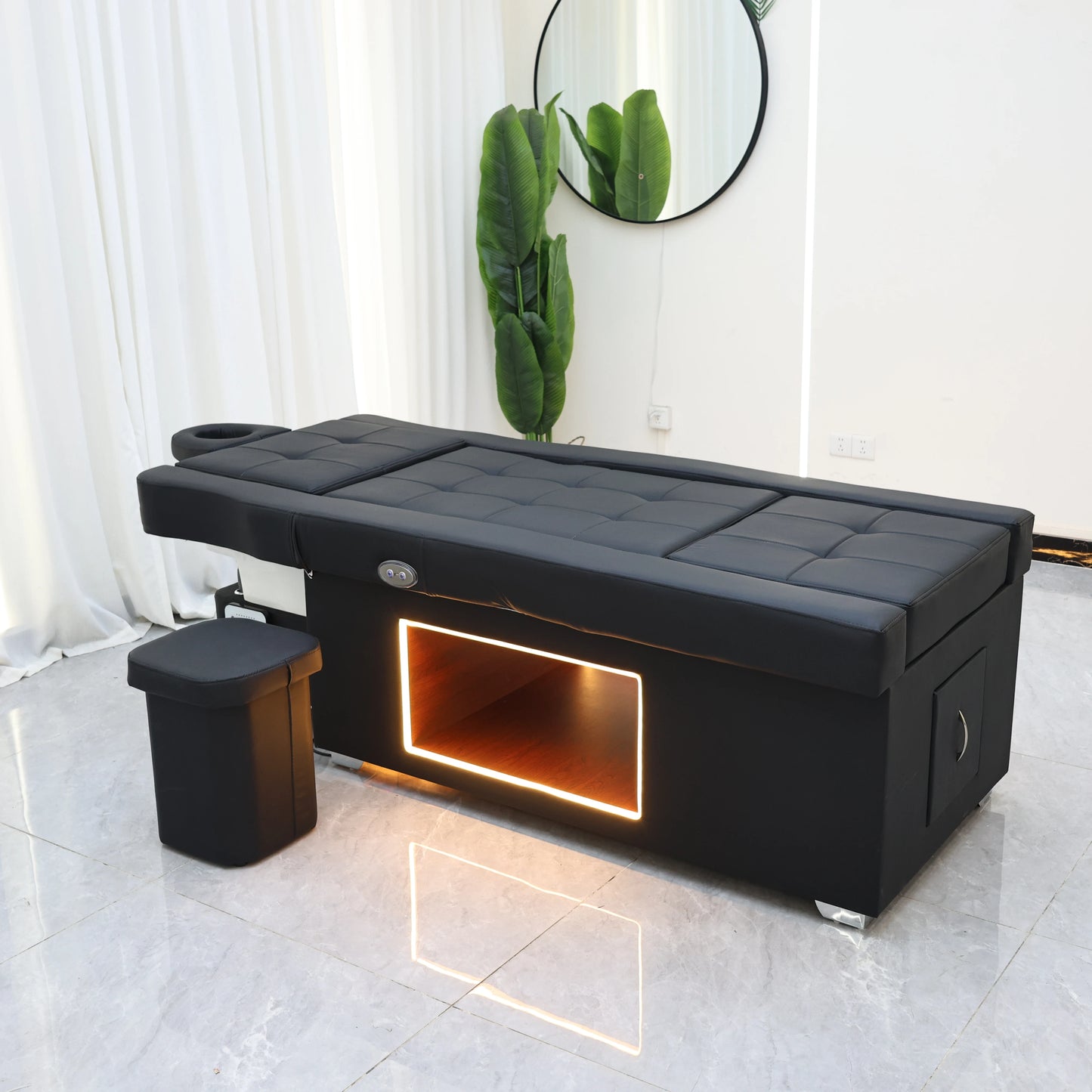 XinSheng 2025 Head SPA Massagebett, Shampoo-Betten mit Wasserzirkulation und Begasung, Massagetisch, Friseursalonmöbel