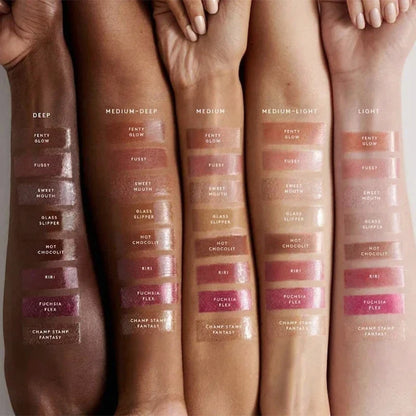 Fenty Beauty Gloss Bomb Lip Glaze Multi-color Moisten Shine Glitter Lip Plumper Makeup Beginner Liquid Lipstick Makeup Cosmetics.