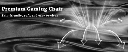 Ergonomischer Gaming-Stuhl, elektronischer Gaming-Stuhl mit Massage-Lendenwirbelstütze und Fußpedalen, Computerstuhl aus Stoff