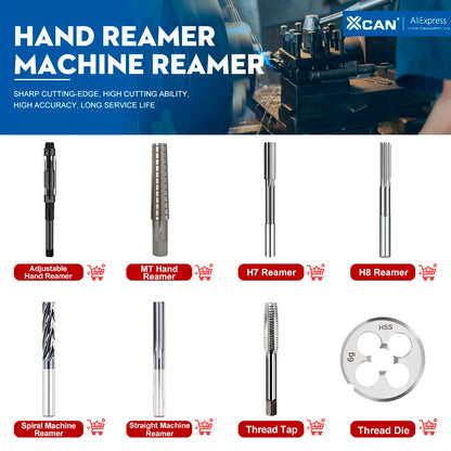 XCAN Einstellbare Hand Reibahle Maschine Schneiden Werkzeuge 6 7 8 9 10 11 12 13 15 17 19 21 23 26 29 30mm