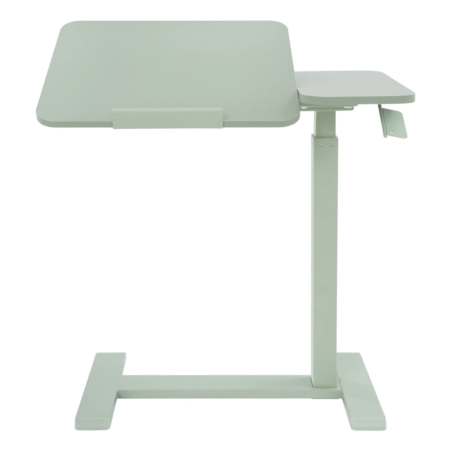 Mobiler Stehschreibtisch mit Tablettplatte, höhenverstellbar, 26–41 Zoll, drehbar, 40 kg belastbar, versteckte Räder für Home-Office-Laptops