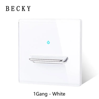 Glasscheibe Wand schalter LED europäische 16a Steckdose Retro Kippschalter eu uk Standard 2-Wege-Buchse 1-4gang USB Home Dekoration