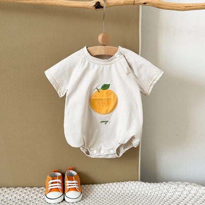 INS Sommer Neue Baby Body Neugeborenen Kleidung Jungen Mädchen Baumwolle Dreieck Strampler Plüsch brief Kurzarm Infant 0-18M.