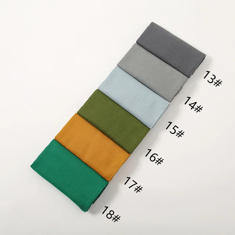 New Cotton Linen Hijab Scarf For Women Femme Musulmane shawls Kebaya Women's Hijab Headscarf Wrap Stoles Solid Islamic Headband.