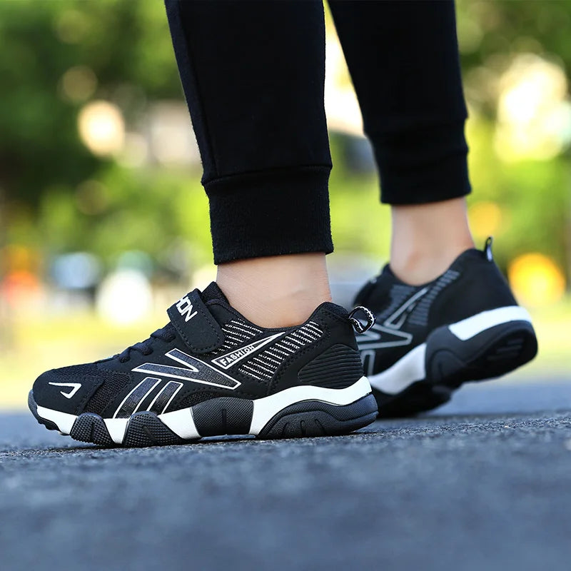 Kids Fashion Sneakers for Boys Mesh Breathable Sports Running Shoes Lightweight Children School Walking Footwear.