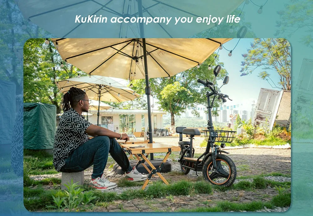 KuKirin C1 Pro Adult Electric Scooter With Seat 14" Tire 500W Motor 48V 26Ah Battery 45km Max Speed Electric Motorcycle.