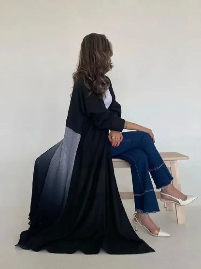 Ramadan Open Chiffon Kimono Abaya Damen Dubai Kaftan Muslim Coat Prayer Clothes Women Djellaba Kebaya Robe Femme Musulmane.