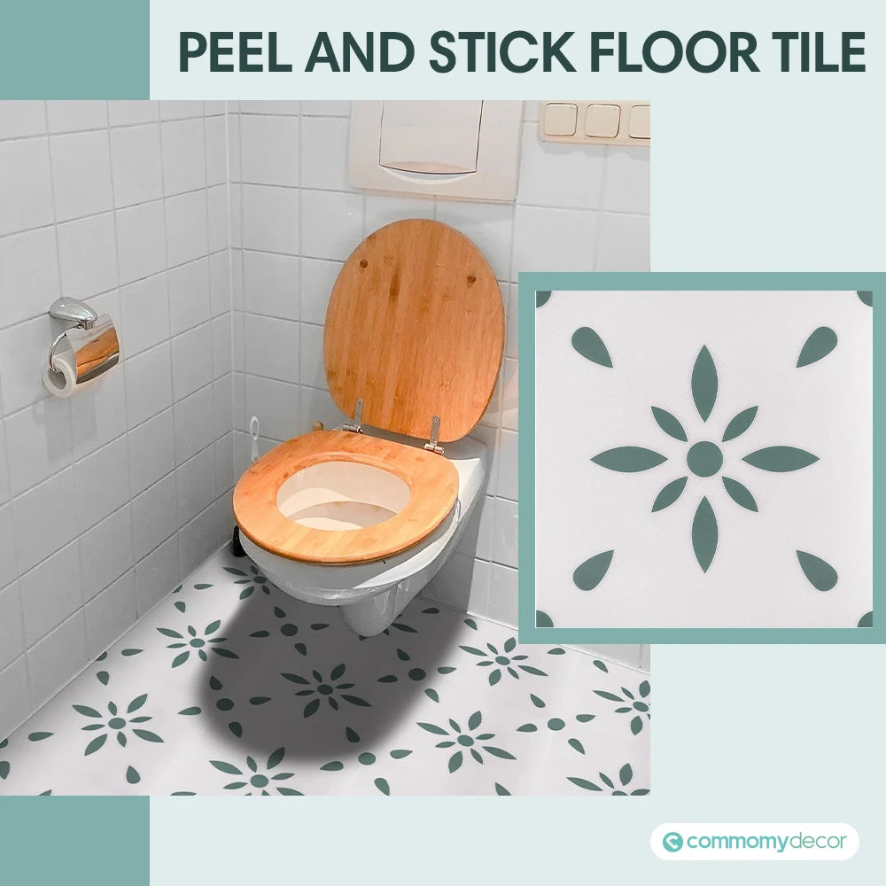 1pc/10pcs Floor Tile Sticker Self Adhesive Floor Sticker Vinyl Non-slip Floor Tile Sticker Wall Sticker Waterproof 20cm x 20cm