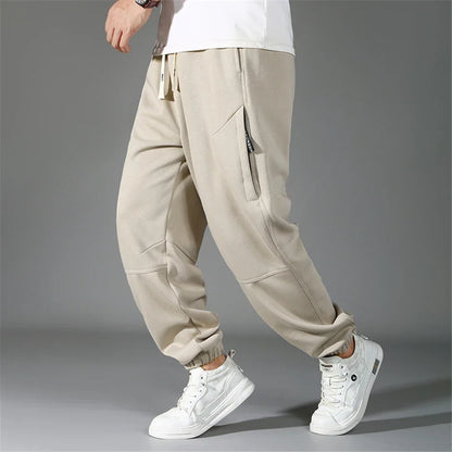 Extra Big Size Men's Pants Elastic Waist Loose Fit Jogger Male Spring Plus Large Sweatpant Fat 12XL Baggy Sport Trouser 10XL 9XL