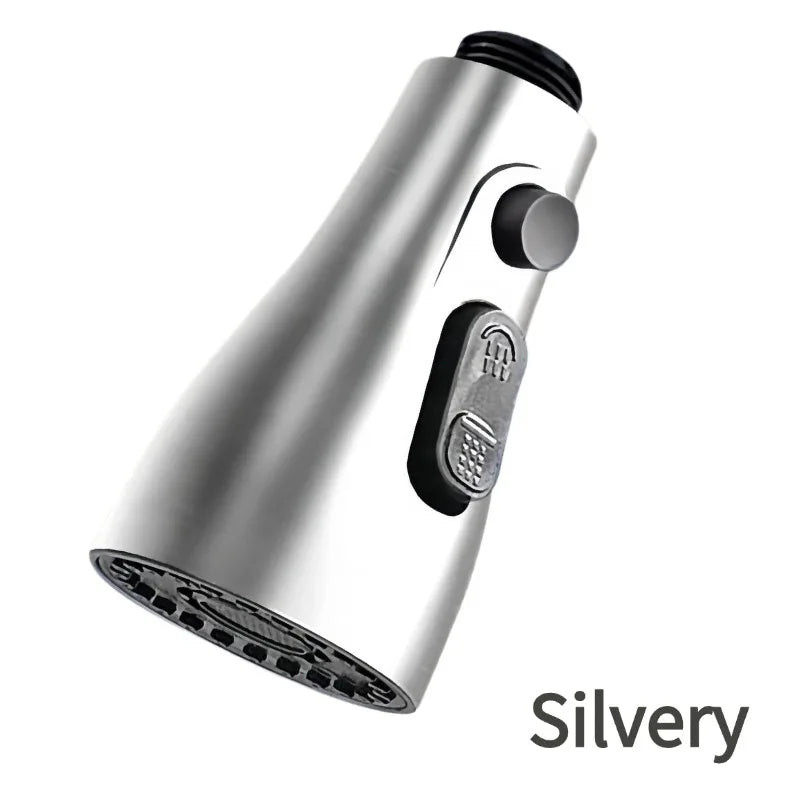 Kitchen Pull Out Faucet Sprayer Nozzle Universal 360° Rotation Faucet Extender 3 Modes Durable Water Saving Shower Spray Head