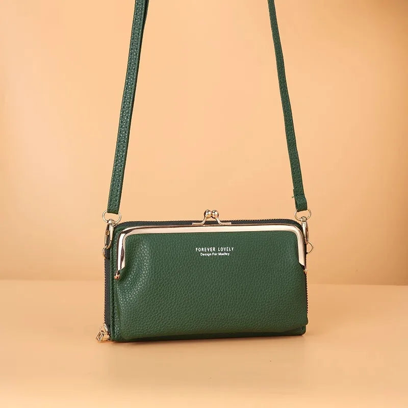 Women's Crossbody Bag Simple and Versatile Coin Purse Large-capacity Long Zipper Mobile Phone Bag Creative Single-shoulder Bag