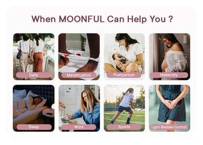 High Waist Leakproof Period Panties Bamboo Fibre Heavy Flow Absorbent Underwear Reusable Breathable.