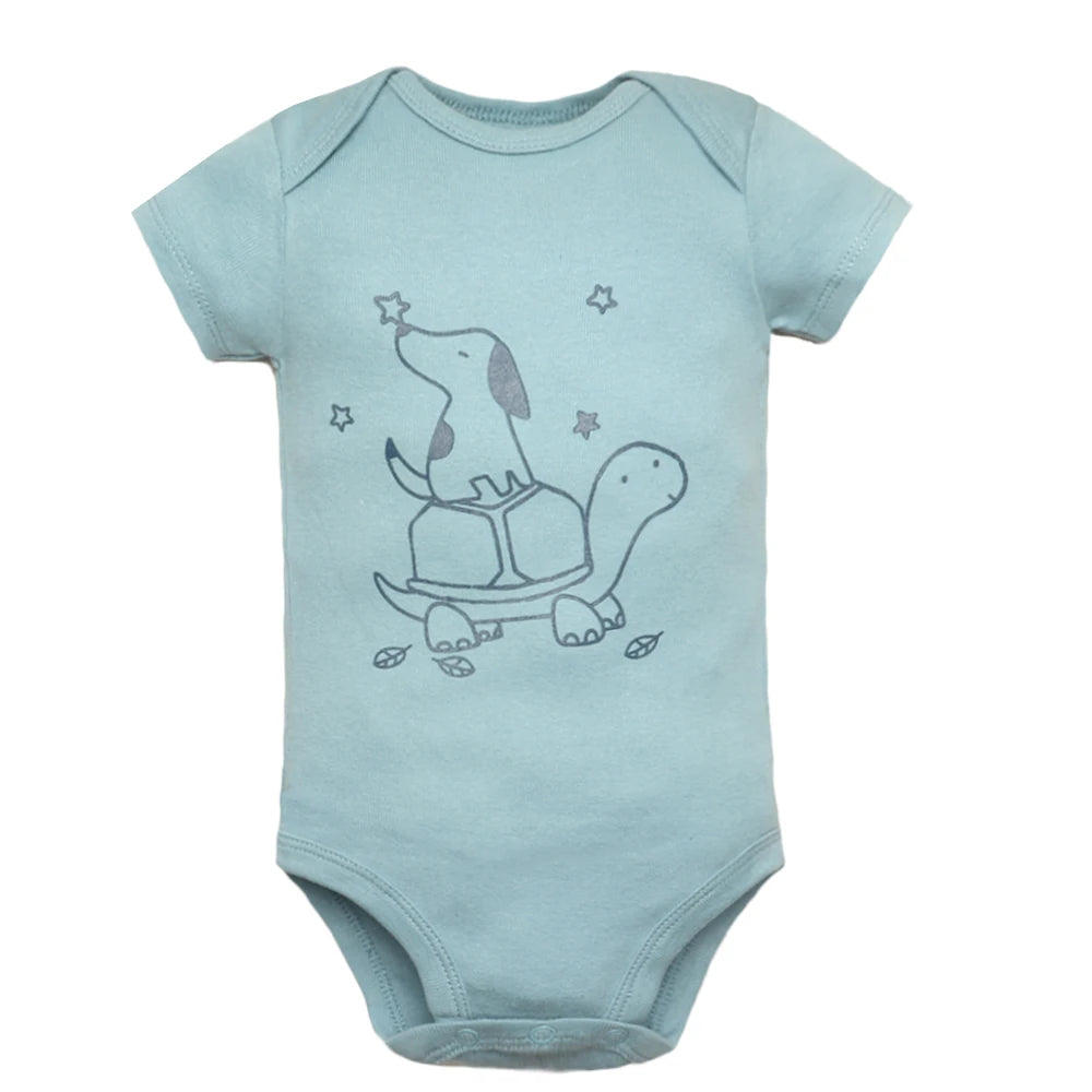 5 stück Unisex Baby Bodys Mode Körper Anzüge Kurzarm Neugeborenen Overall Cartoon Baby Junge Mädchen Kleidung Set Sommer.