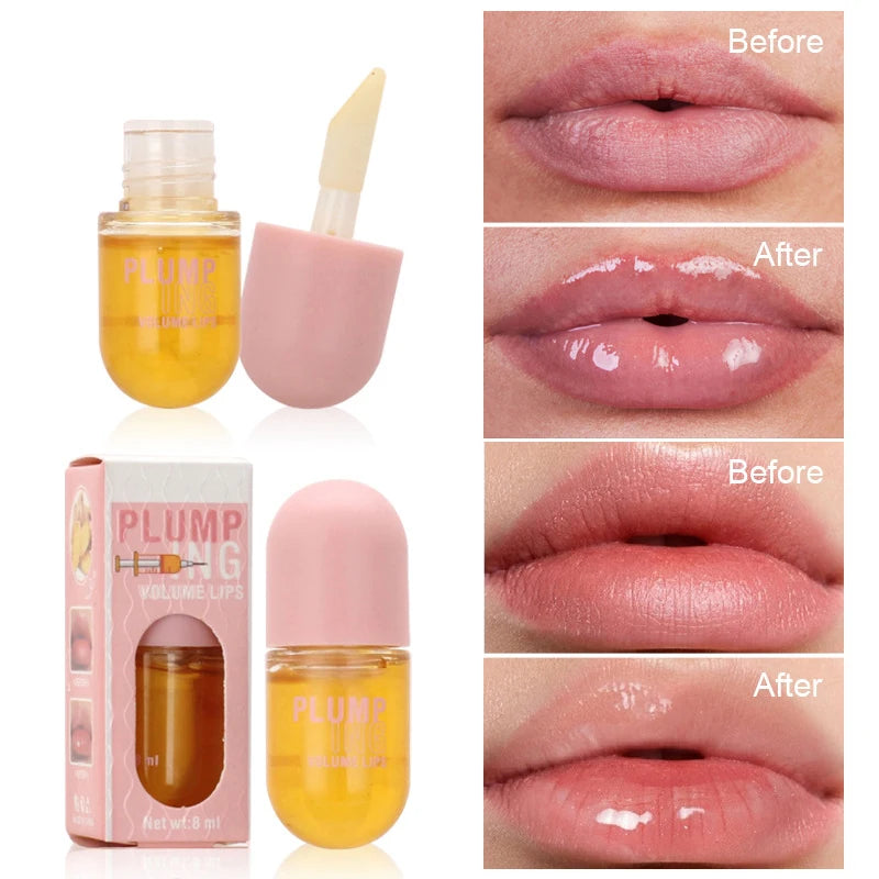 Long Lasting Lip Plumper Oil Instant Volumising Enhancer Lip Serum Collagen Lips Volume Lipgloss Sexy Cosmetic Volume Increases.