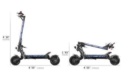 YUME HAWK Electric Scooter,  1200W*2 Powerful Motor 60V 22.5Ah Battery 70km/h Max Speed 10x3.15' Tubeless Tires Adult Escooter.