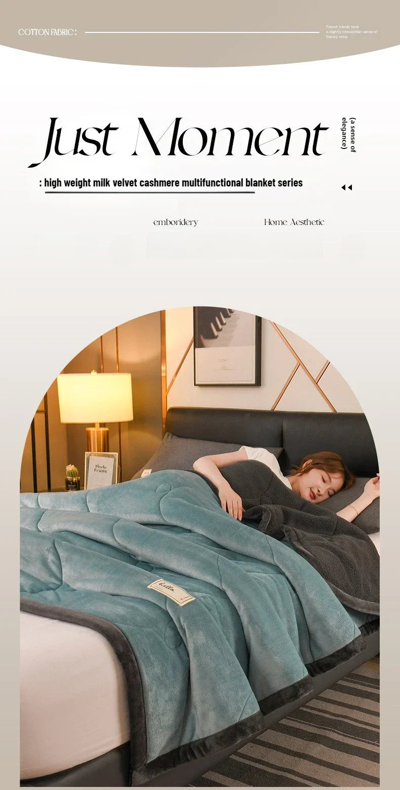 2025 NEW Winter Keep Warm Wool Throw Blanket for Sofa Winter Blanket King Size Home Warm Plaid Comforter Bedspread Bedding Sheet.