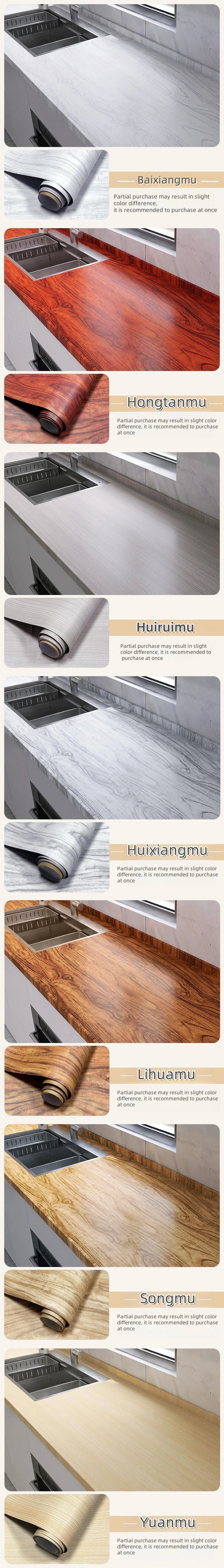 40 cm Möbelrenovierungsaufkleber, selbstklebende Holzmaserungsaufkleber, Tapetenschränke, Holztüren, Tischplatten, Wandaufkleber