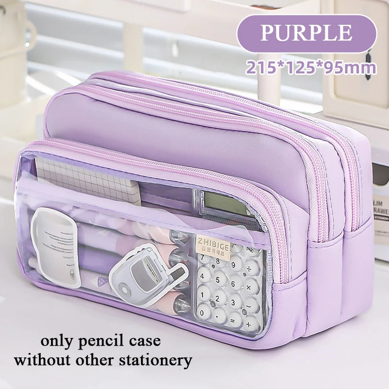 Neues einfaches Federmäppchen mit großem Fassungsvermögen für Schüler.