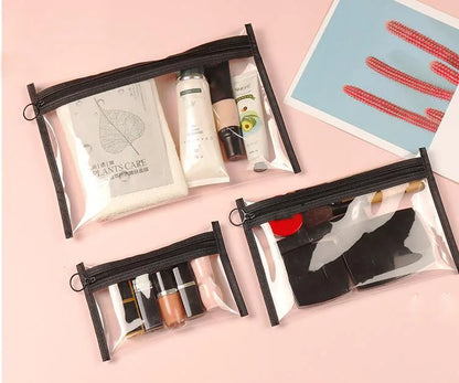Wash Transparent Cosmetic Bag for Women Clear Zipper Makeup Bag Travel Female Makeup Brush Holder Organizer Toiletry Bag Clutch.