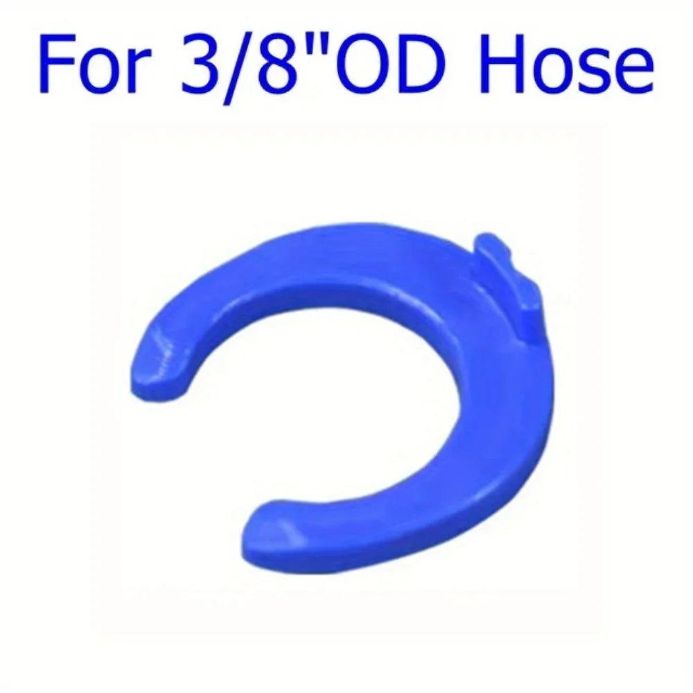 Blue C-Clamp 1/4" 3/8"OD Hose For Water Purifier Quick Connect Fitting Connector Aquarium RO Water Filter Reverse Osmosis System