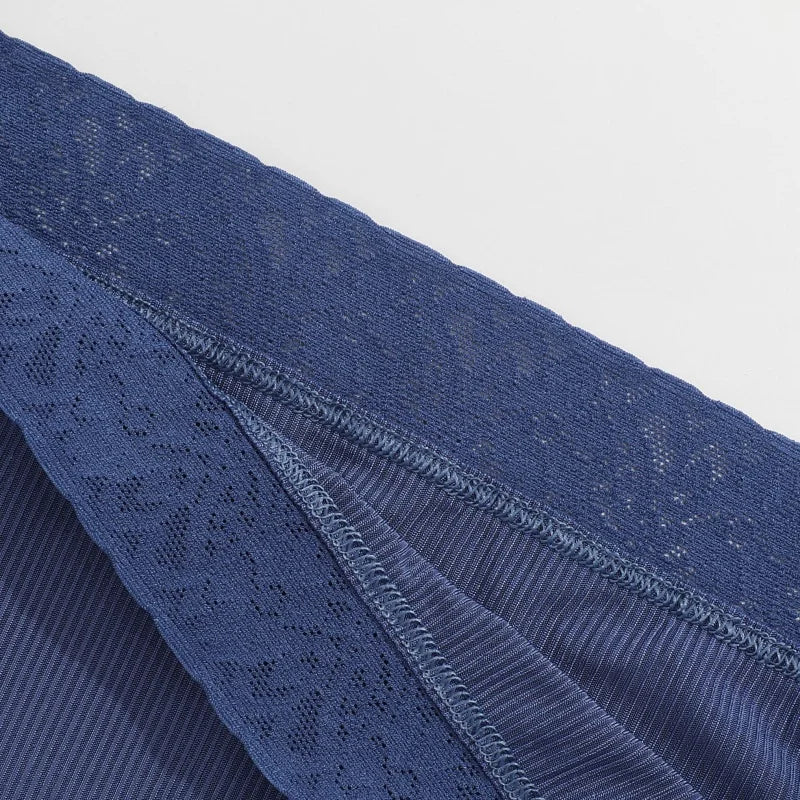 6PCS Women's Plus Size Lace Panties Seamless Solid Color Sport Cozy Physiological Underwear Female Breathable Elastic Lingerie