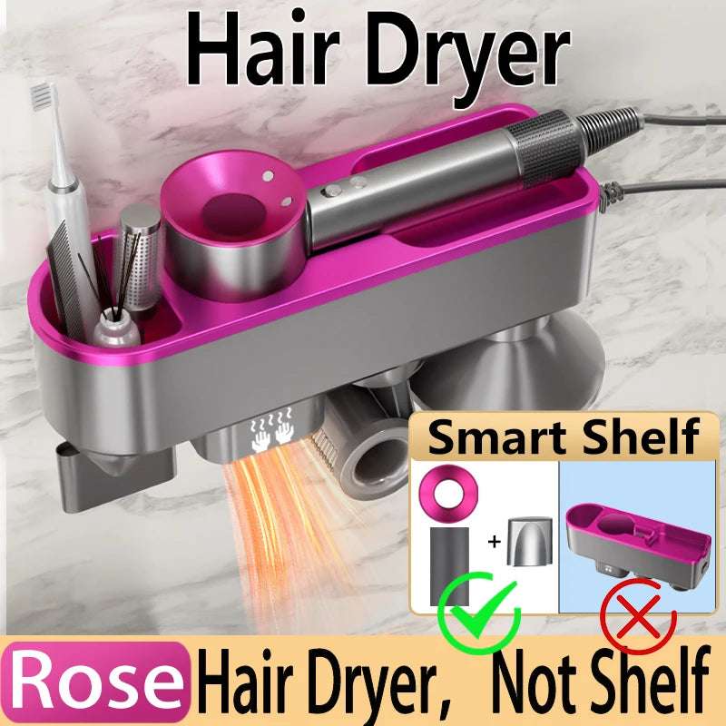 1600W Negative Ionic Hair Dryer For Dyson Hair Dryer Shelf 2 IN 1 Become Hand Dryer Whitout Drilling Hanger Household