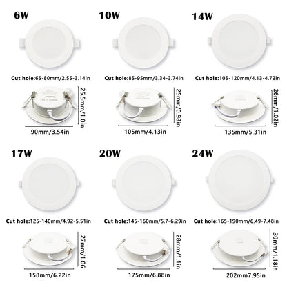 10 stücke CCT Spot Downlight Einbau LED Decke Licht 3 Farbe Eingestellt AC100-240V Zifferblatt Schalter 3000 K/4000 K/6500 K Innen Beleuchtung.