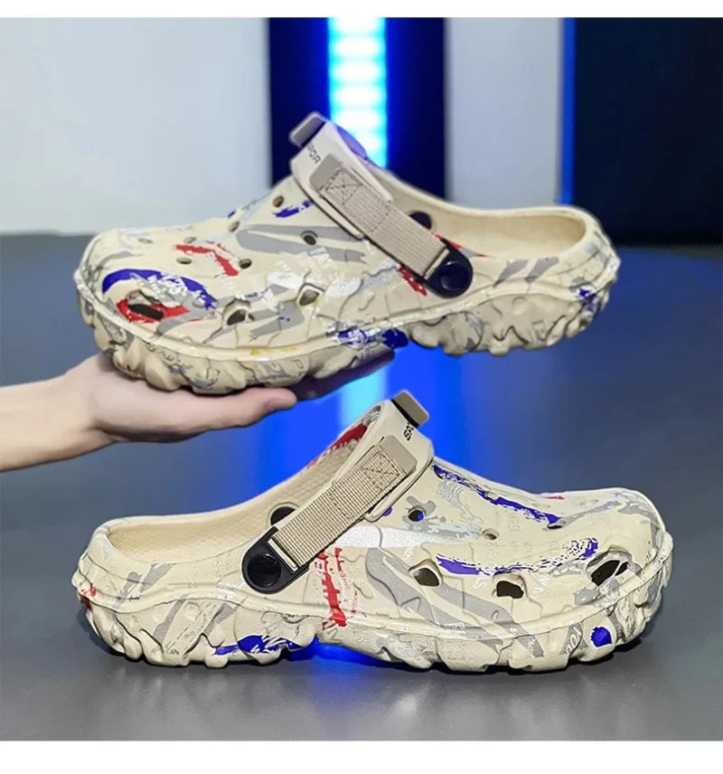 Plus Size 46 47 Men's Summer Clogs Sandals Eva Slippers Men Fashion New Flat Sandals Men Women Leisure Slides Men Casual Shoes