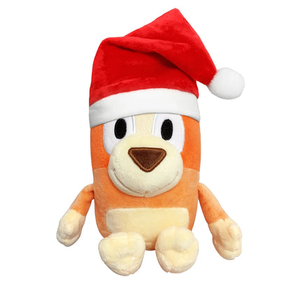 20/30CM Bluey Bingo Plush Dolls Cute Cartoon Christmas Hat And Shining Star Eye Anime Figure Stuffed Toys Birthday Gift For Kids.