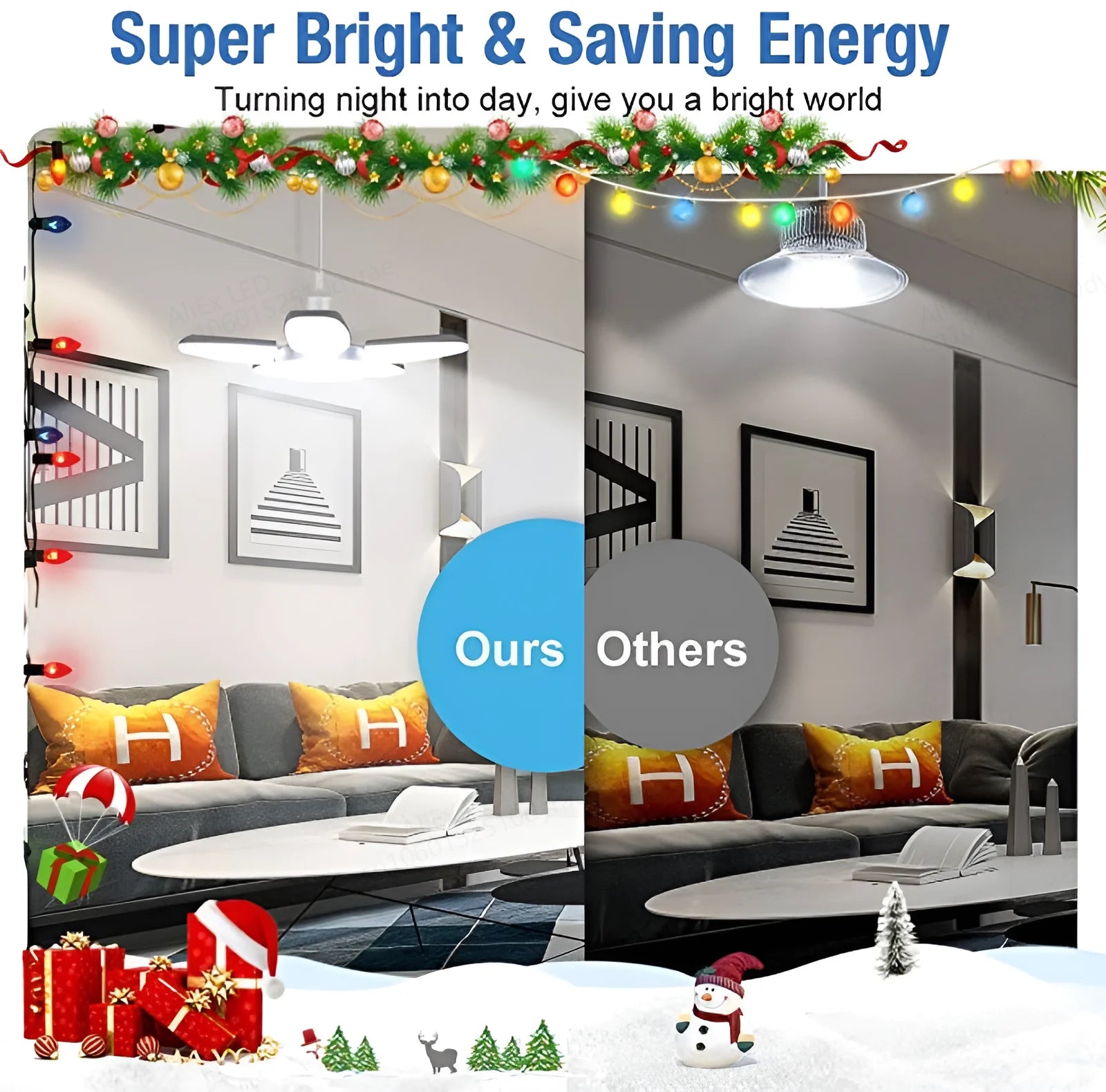 60W 100W E27 Led-lampe Fan Blade Timing Lampe 220V 110V Faltbare Led Industrielle Glühbirne Lampe für Home Decke Licht Garage Licht.