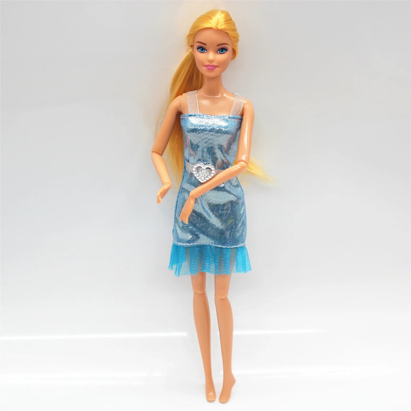 New 30cm 11 Joints Movable Doll with Clothes 1/6 Doll with Skirt Girls Play House Diy Dress Up Toy Gifts.