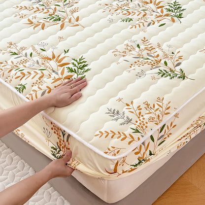 Quilted Mattress Cover For Kids Single/Double Size Rabbit Printing cubre colchón 200X220cm Anti-Mite 매트리스커버 Queen/King Size 매트리스.