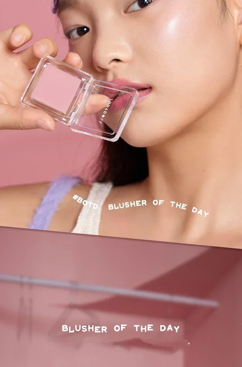 Judydoll Monochrome Blush Portable Silky Cream Multipurpose Blusher Eyeshadow Nude Natural Brighten Skin Tone Makeup Cosmetics.