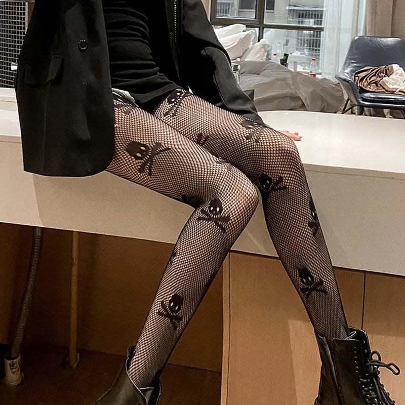 Women Sexy Patterned Fishnet Geometric patterns Pantyhose Slim Legs Long Mesh Tights Ladies Transparent Retro Fish Net Leggings.
