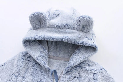 Weiche Neugeborene Baby Kleidung Flanell Herbst Winter Baby Jungen Mädchen Overall Cartoon Neugeborenen Body Warme Strampler für Babys 0-12M.