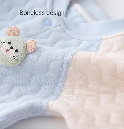 Baby-Body ohne Knochen, warmer Strampler für Neugeborene, Jungen und Mädchen, Cartoon-Body mit langen Ärmeln, Kletteranzug.