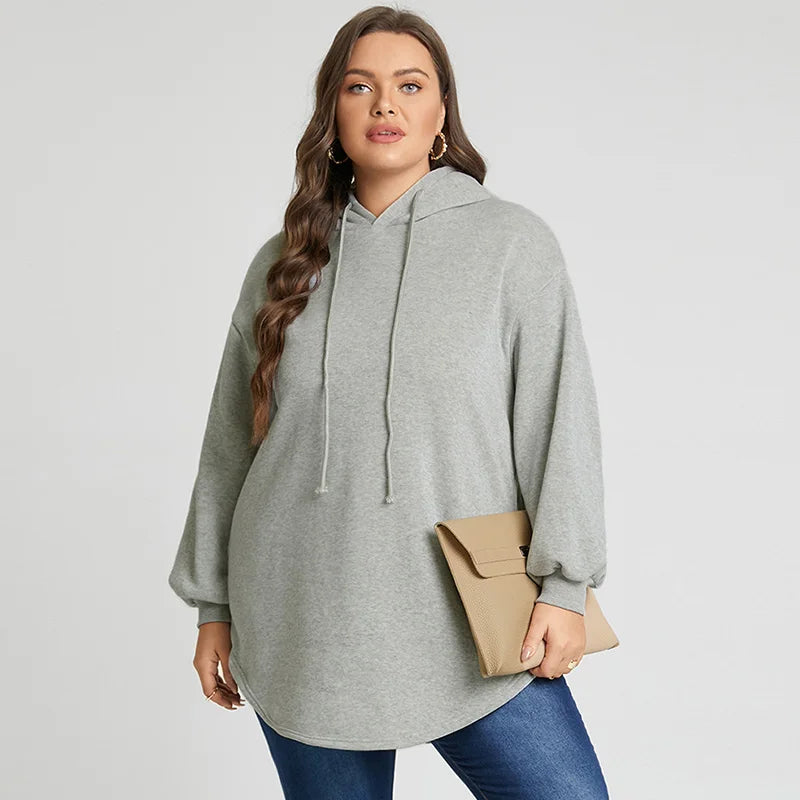 ZANZEA Plus Größe Sweatshirt 2025, Mode Herbst Winter Solide Frauen Warme Kapuze Tops Lose Beiläufige Pullover Langarm Hoodies.