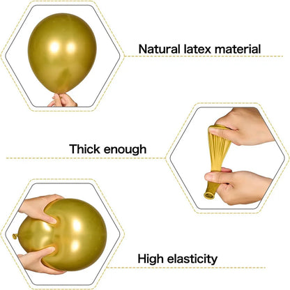 Schwarzes goldenes Ballon-Girlandenbogen-Set, 142 goldene Luftballons, schwarze Luftballons, Geburtstag, Babyparty, Valentinstag, Hochzeit, Geschlecht offenbaren, Party-Dekoration.