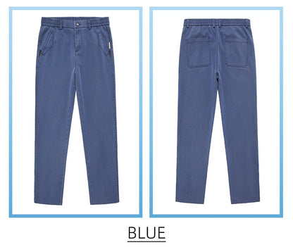 Men's Loose Straight Lyocell Wide Leg Trousers 2025 Autumn Winter Drape Comfortable Versatile Casual Pants Plus Size 5XL.