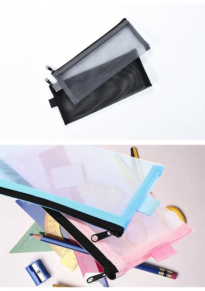 Makeup Brush Travel Case Cosmetic Toiletry Bag Organizer for Men Women Beauty Tools Zipper Mesh Pouch Wash Storage Accessories.