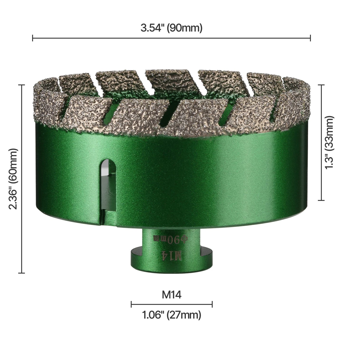 6–130 mm M14-Gewinde, trocken, vakuumgelöteter Marmor, Mauerwerk, Lochsäge, Öffner, Diamantbohrkrone für Keramikfliesen, Granit, Marmor