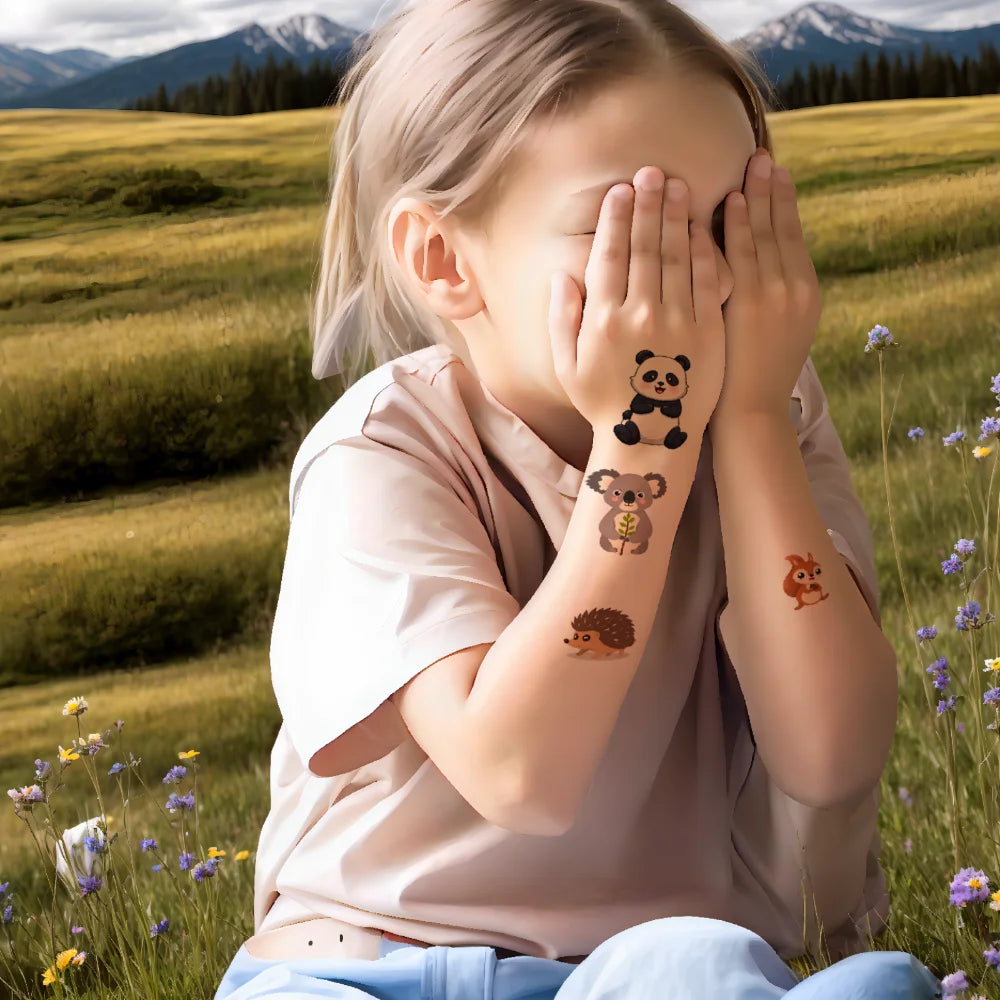 54 stücke Temporäre Tattoo Fictional Tier Darstellungen Cartoon Cartoon Tiere Wildlife Icons Temporäre Tattoo Aufkleber Für Arme.